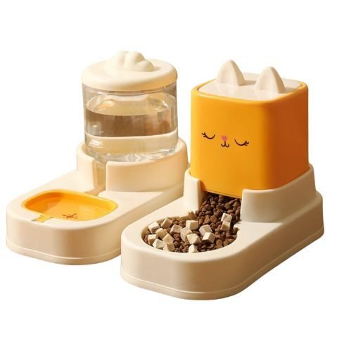 Set Comedero y Bebedero Cute Cat